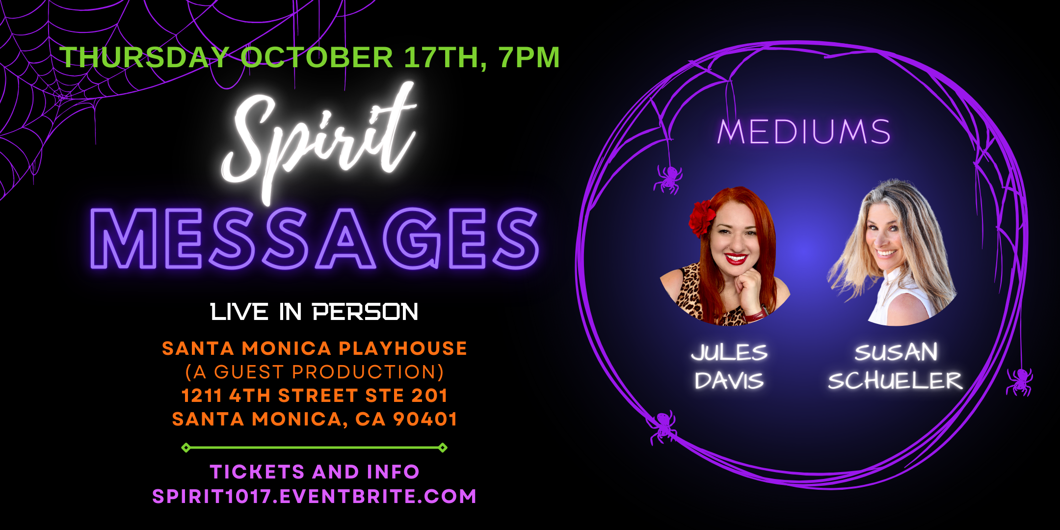 spirit messages with Jules Davis and susan schueler